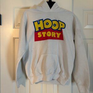 Hoop Story White Hoodie size: YXL